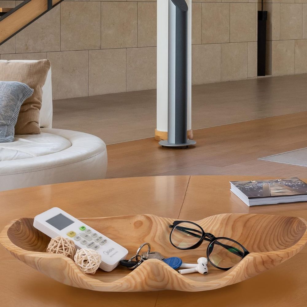 Holztablett mit gewölbtem Design für rustikalen Stil 2