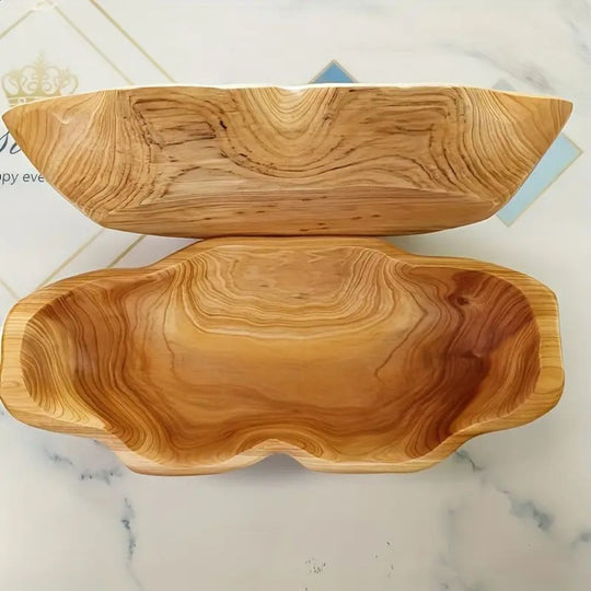 Holztablett mit gewölbtem Design für rustikalen Stil 4