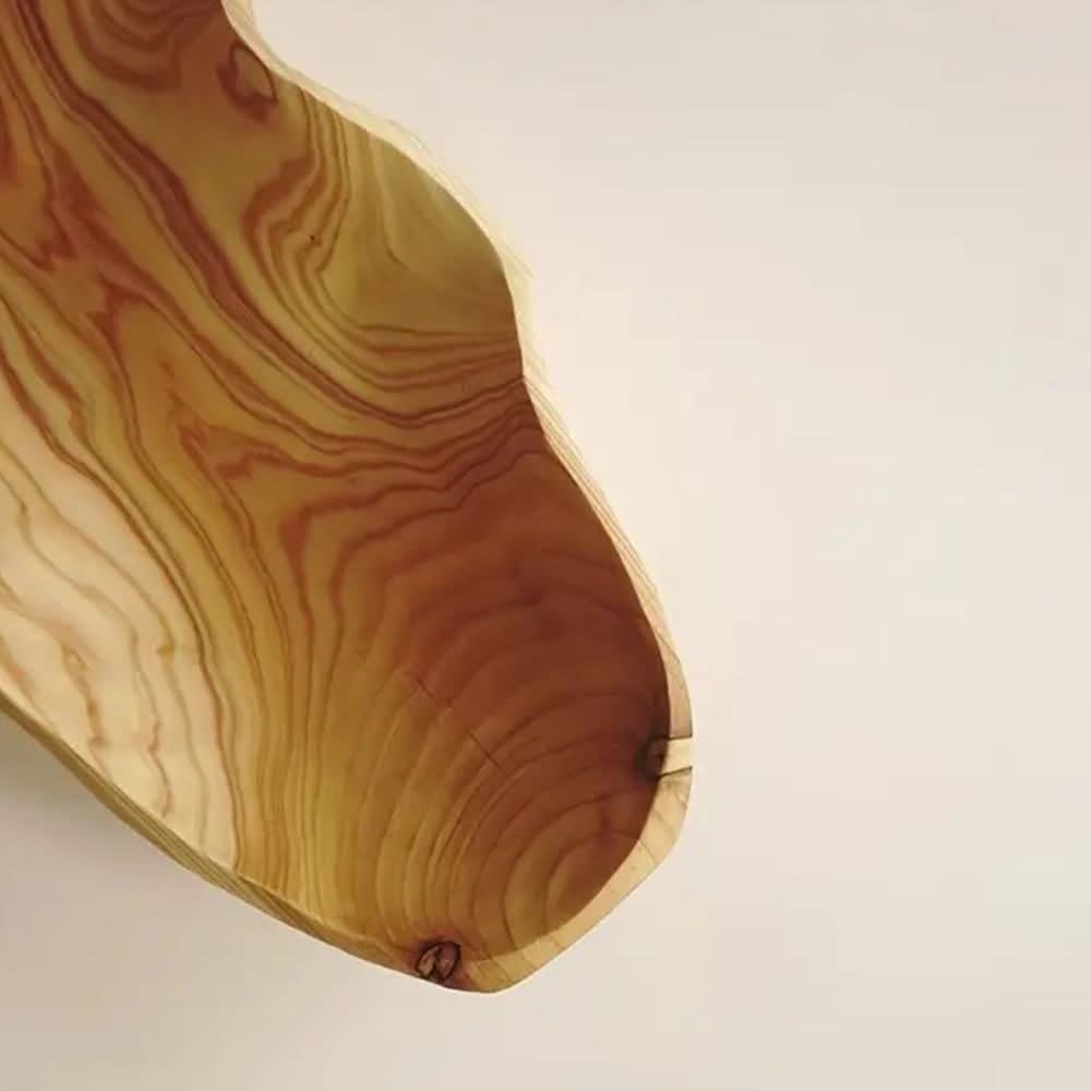Holztablett mit gewölbtem Design für rustikalen Stil 5