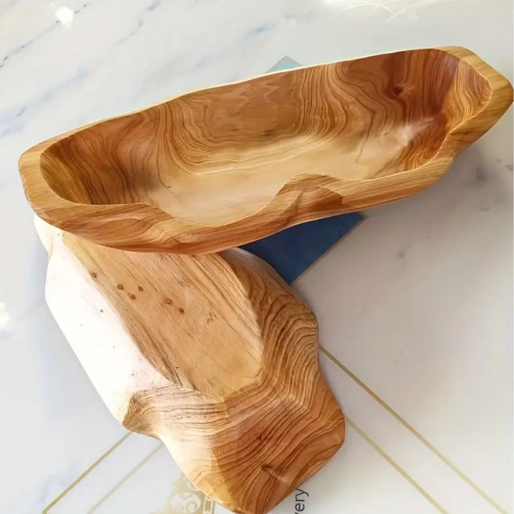 Holztablett mit gewölbtem Design für rustikalen Stil 7