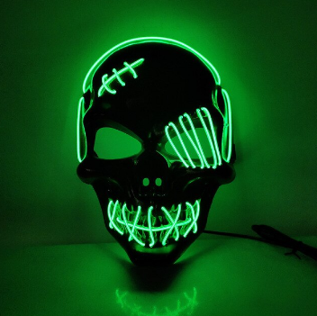 Horror-Maske für Halloween mit Leuchteffekt 1