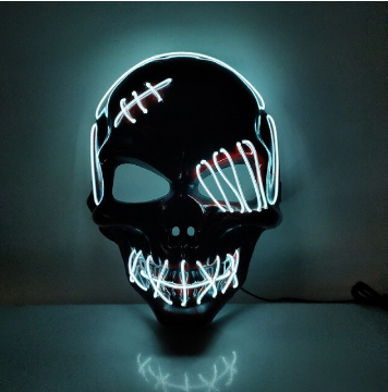 Horror-Maske für Halloween mit Leuchteffekt 10