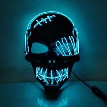 Horror-Maske für Halloween mit Leuchteffekt 3