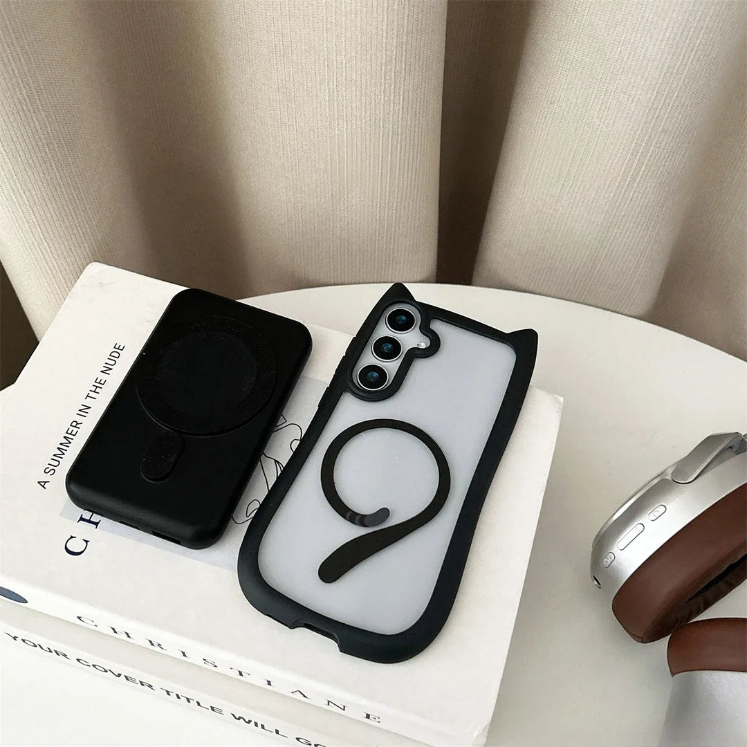Hülle für Samsung Galaxy S25 Plus mit Katzenohren 2