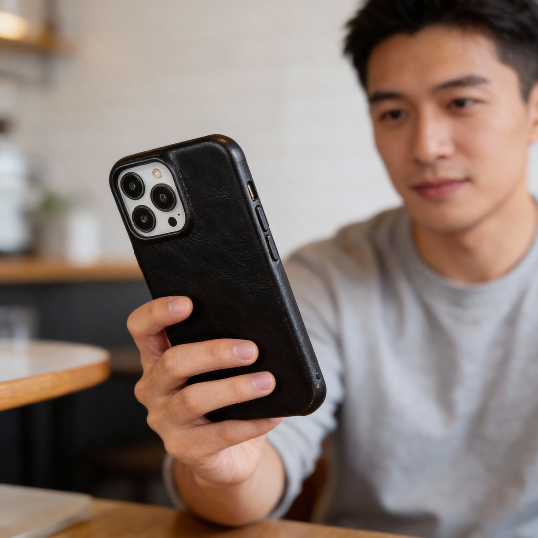 Hülle für iPhone mit Ölwachs-Finish 5