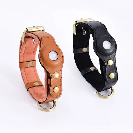 Hunde Halsband mit AirTag-Halterung, Wasserabweisend und Komfortablem Innenfutter 3