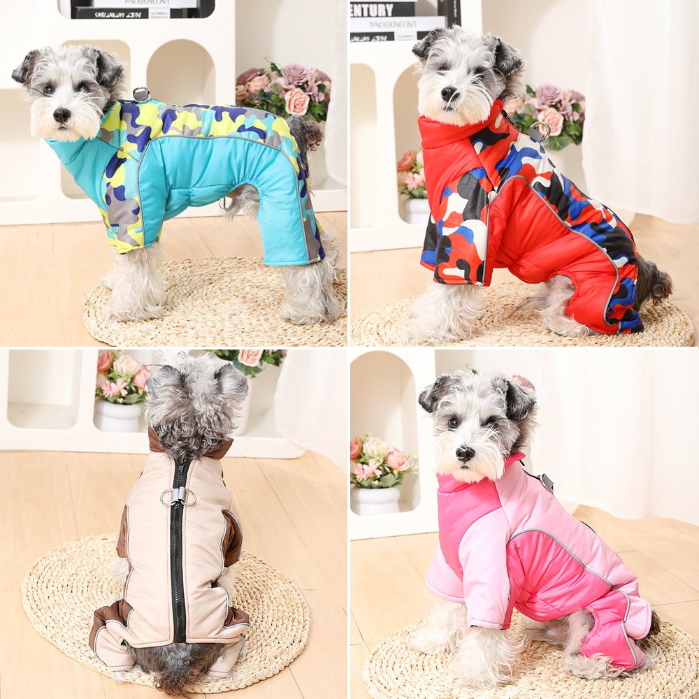 Hunde Winterjacke Wasserdicht mit Reflektierenden Streifen für Kälte und Nässe 3
