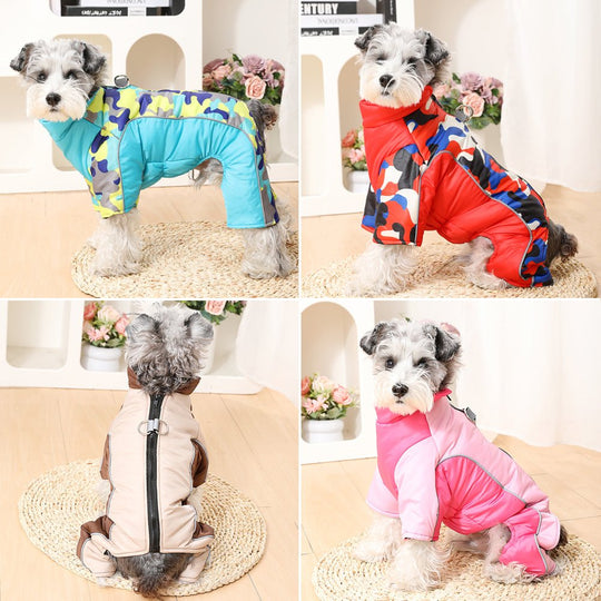Hunde Winterjacke Wasserdicht mit Reflektierenden Streifen für Kälte und Nässe 3