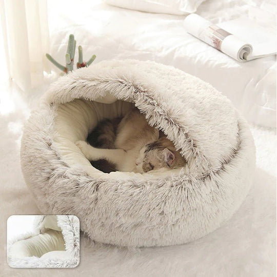 Hundebett Nest-Stil für Hunde und Katzen mit Erhöhtem Rand und Rutschfester Unterseite 0