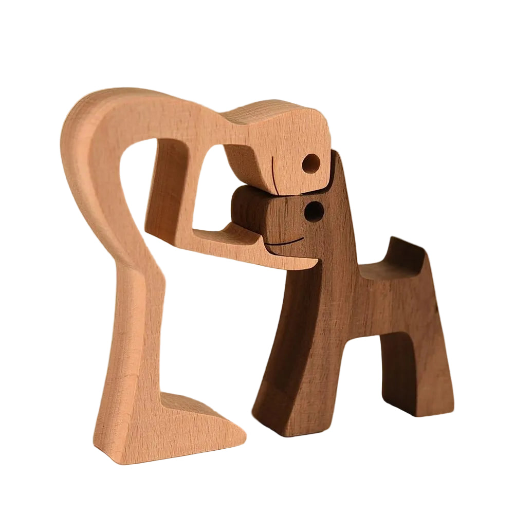 Hundefigur Handgeschnitzt für Hundeliebhaber 1