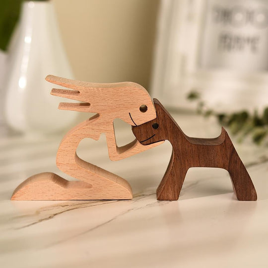 Hundefigur Handgeschnitzt für Hundeliebhaber 4