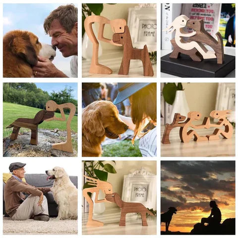 Hundefigur Handgeschnitzt für Hundeliebhaber 5