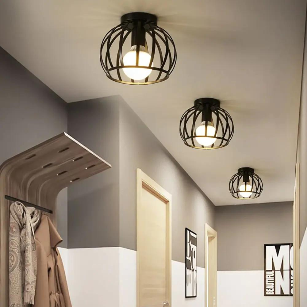 Industrielle Deckenleuchte Offenes Design für Wohnzimmer – LED Deckenlampe mit Exzellenter Lichtverteilung 1