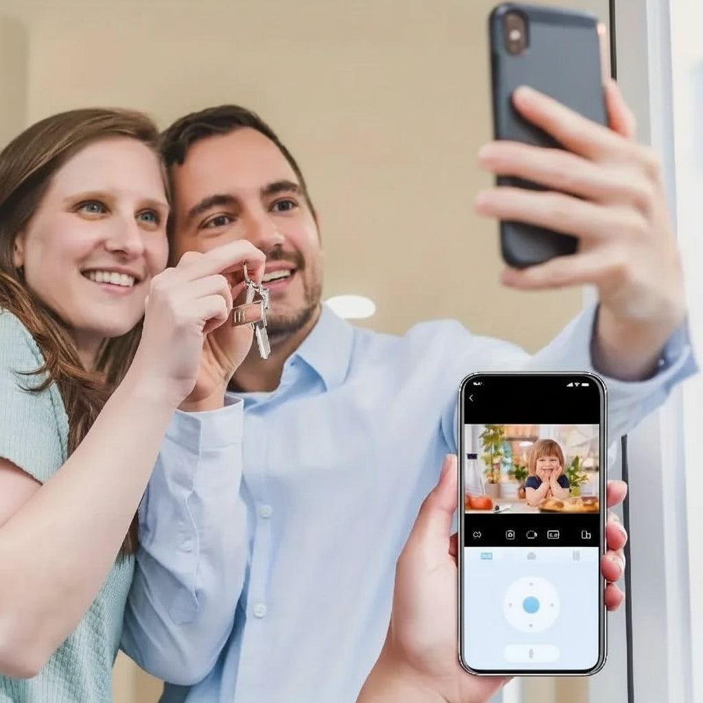 Intelligente Überwachungskamera Außen mit 360°-Überwachung und Live Übertragung auf Handy 3