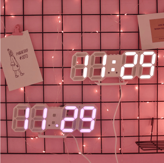 Intelligenter 3D-Digitaluhralarm für modernes Interieur 3
