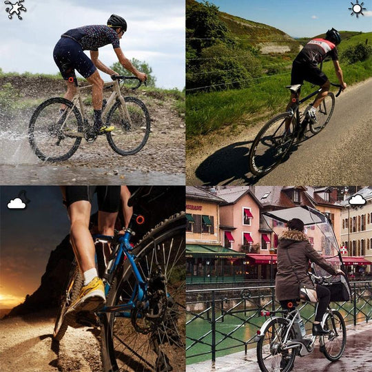 Intelligentes Fahrrad Rücklicht mit Bremslichtfunktion und LED, USB-wiederaufladbar, IPX-6 wasserdicht, für optimale Sichtbarkeit 6