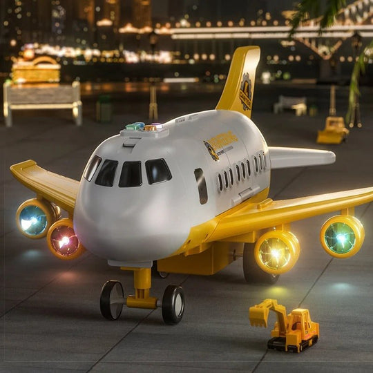 Interaktives Flugzeugspielzeug für Kinder mit blinkenden Lichtern 0