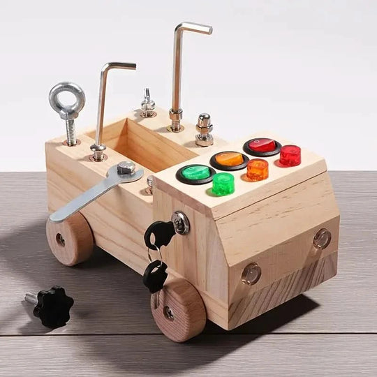 Interaktives Lernspielzeug Für 3 Jährige – Montessori Busy Board Mit LED-Leuchten 5