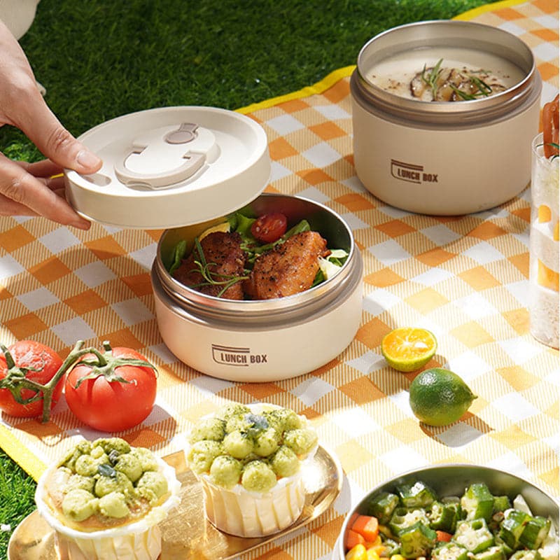 Isolierte Lunchbox für Warme Mahlzeiten Unterwegs mit Tragetasche 4
