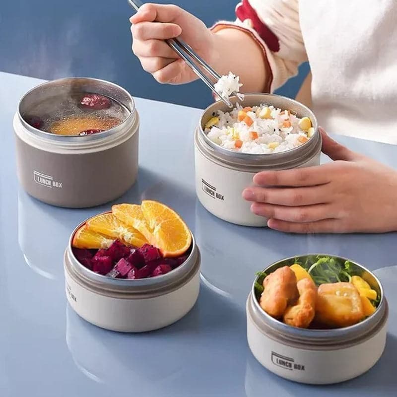 Isolierte Lunchbox für Warme Mahlzeiten Unterwegs mit Tragetasche 5
