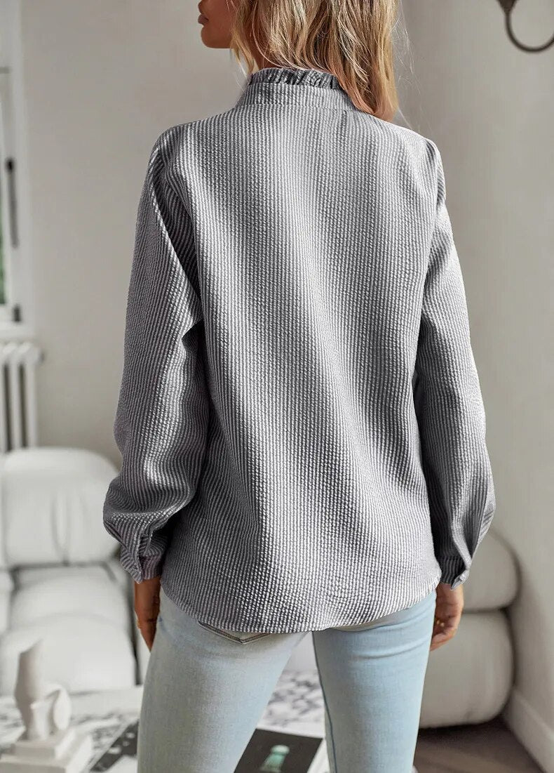 Damenbluse Langarm Elegant Hochwertige Verarbeitung für Festliche Anlässe-5