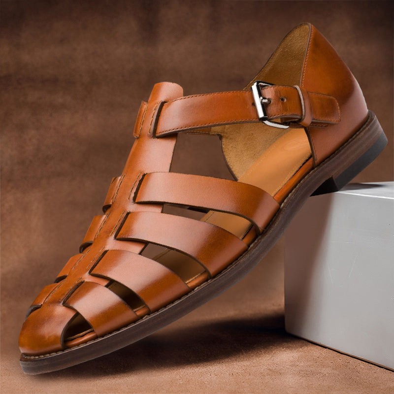 Variant image for Herren Sandalen Leder Komfortabel Stilvoll für Alltag und Freizeit-11