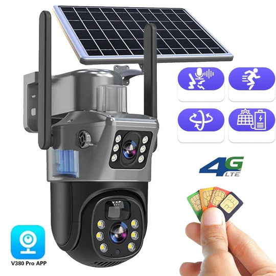 Kabellose 4K Sicherheitskamera mit Solarpanel 1