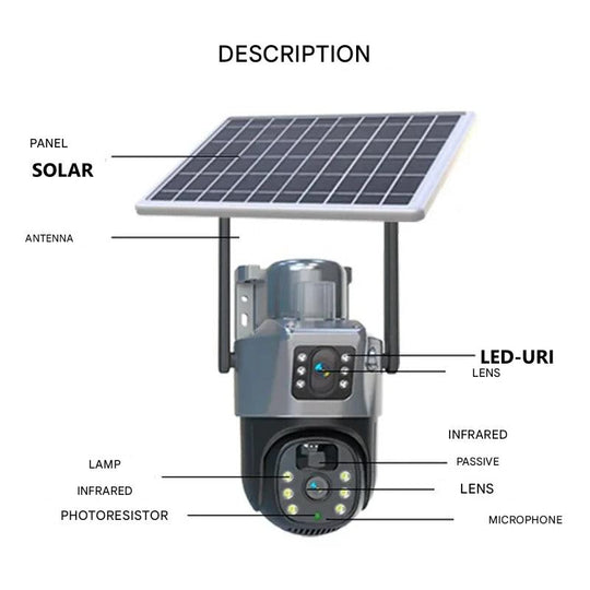 Kabellose 4K Sicherheitskamera mit Solarpanel 3