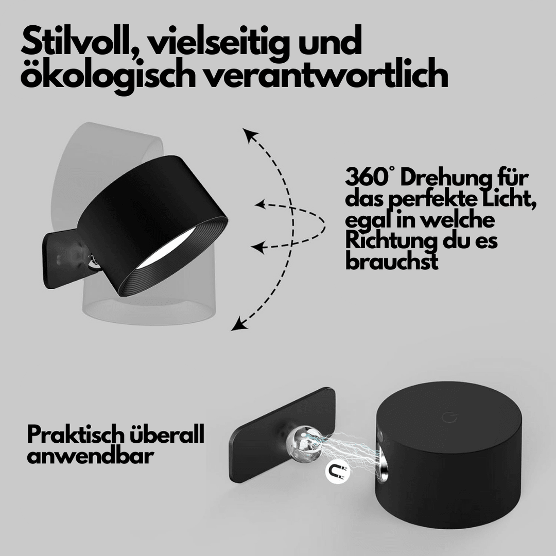 Kabellose LED-Wandleuchte mit 360° Verstellbarkeit 4