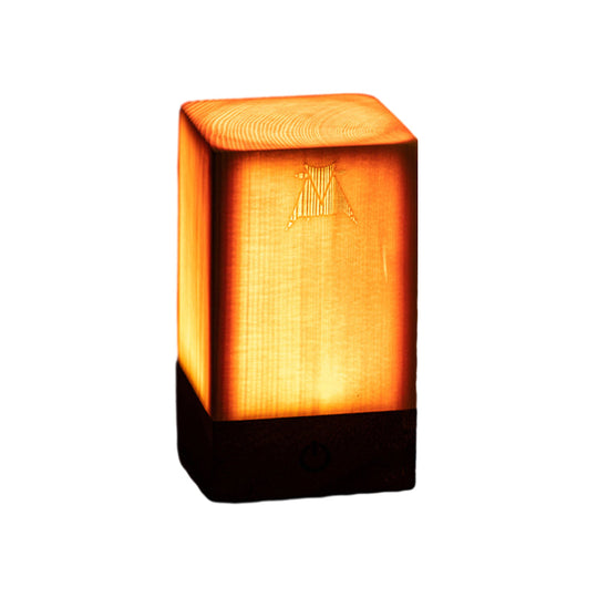 Kabellose LED Tischleuchte mit Touch-Steuerung und Holzdesign für Nachttisch oder Wohnzimmer 3