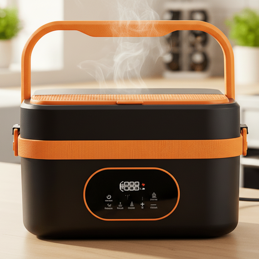 Kabellose Lunchbox für warme Mahlzeiten im Büro 1