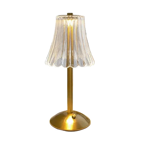 Kabellose Tischlampe mit Kristalldekor und dimmbarer Beleuchtung 0