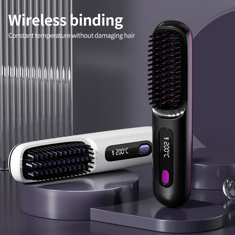 Kabelloser Haarstyler mit LCD-Display 1