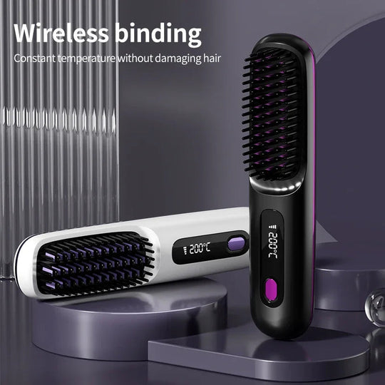 Kabelloser Haarstyler mit LCD-Display 1