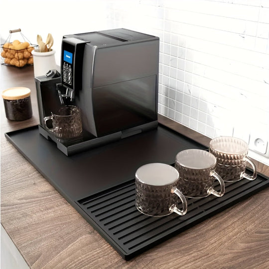 Kaffeematte für Baristas – 2-in-1 Silikonmatte mit erhöhten Kanten 1