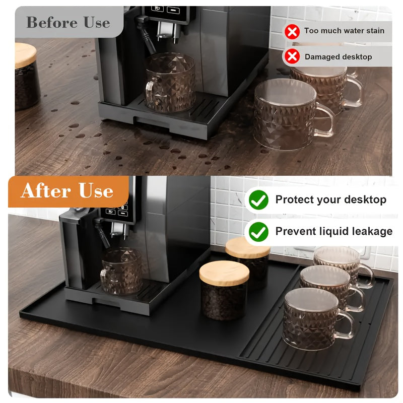 Kaffeematte für Baristas – 2-in-1 Silikonmatte mit erhöhten Kanten 2