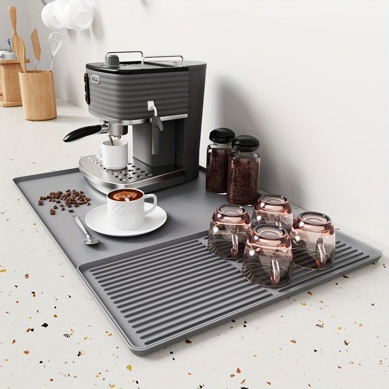 Kaffeematte für Baristas – 2-in-1 Silikonmatte mit erhöhten Kanten 4