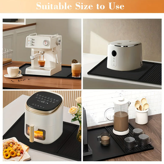 Kaffeematte für Baristas – 2-in-1 Silikonmatte mit erhöhten Kanten 8