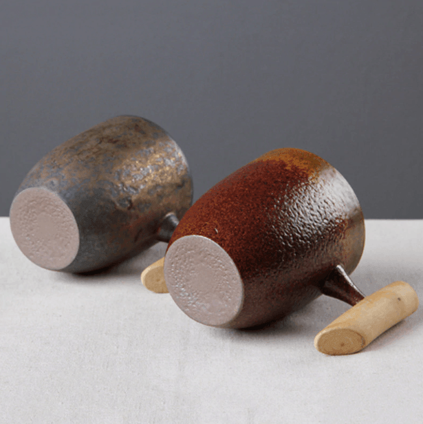 Kaffeetasse im japanischen Stil mit Holzgriff 3