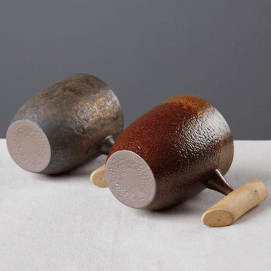 Kaffeetasse im japanischen Stil mit Holzgriff 3