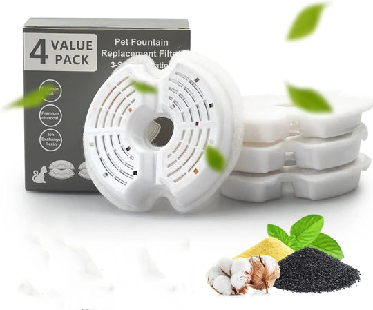 Katzen Trinkbrunnenfilter Set für sauberes Wasser 0