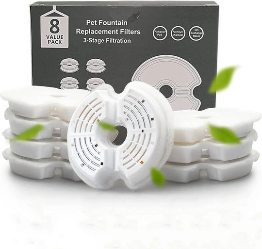 Katzen Trinkbrunnenfilter Set für sauberes Wasser 6