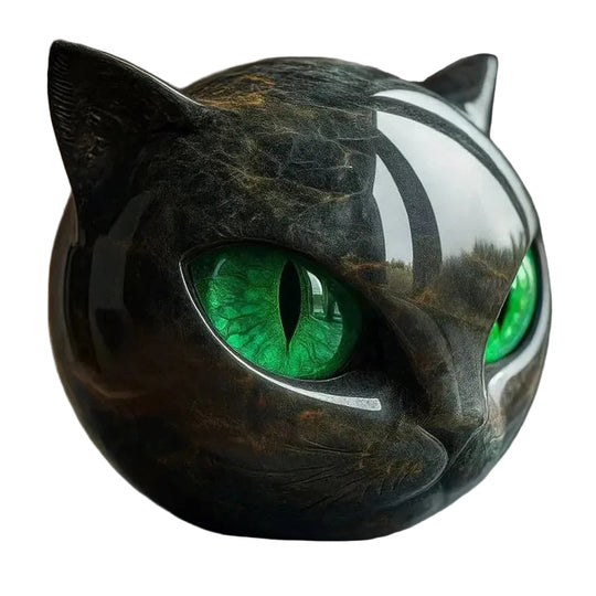 Katzenkopfskulptur im modernen Design 0