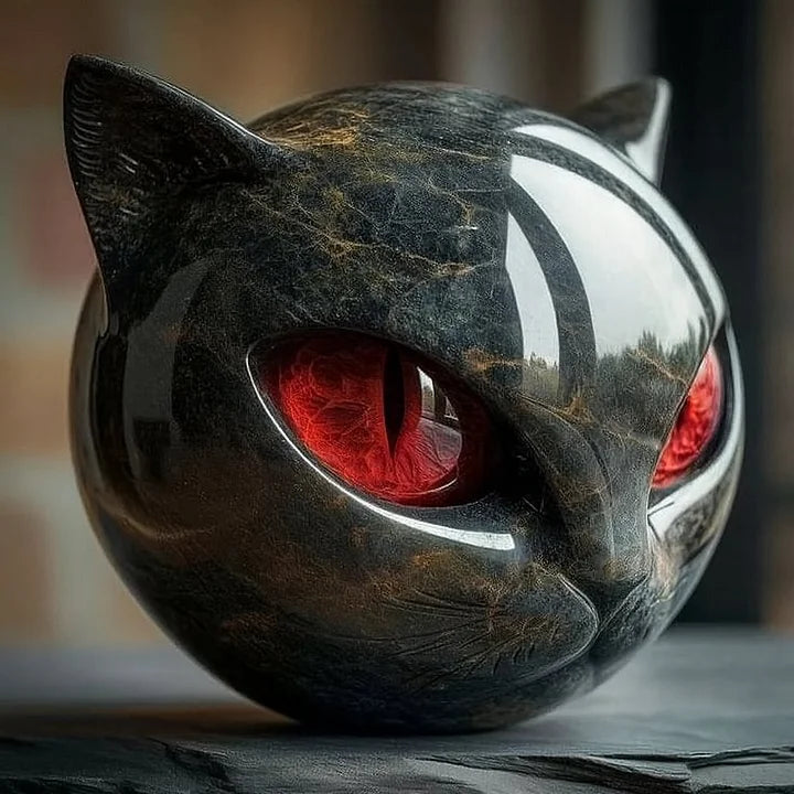 Katzenkopfskulptur im modernen Design 2