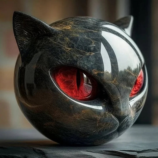 Katzenkopfskulptur im modernen Design 2