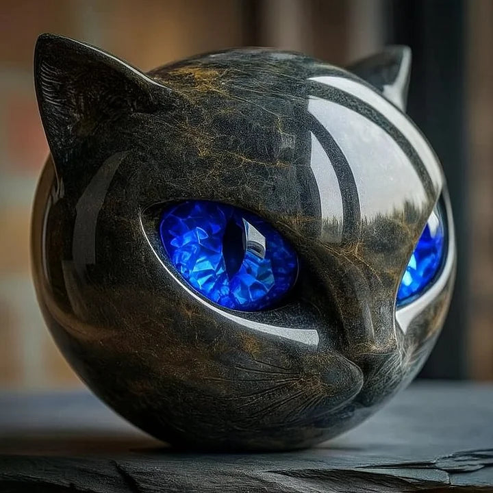 Katzenkopfskulptur im modernen Design 3