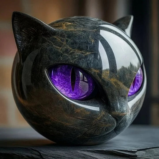 Katzenkopfskulptur im modernen Design 4