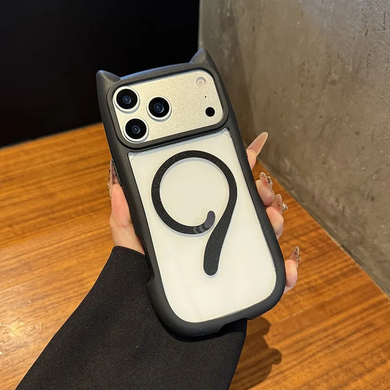 Katzenohr Clear Case für iPhone 17 16 15 Pro Max 14 Plus Air 12 13 11 7