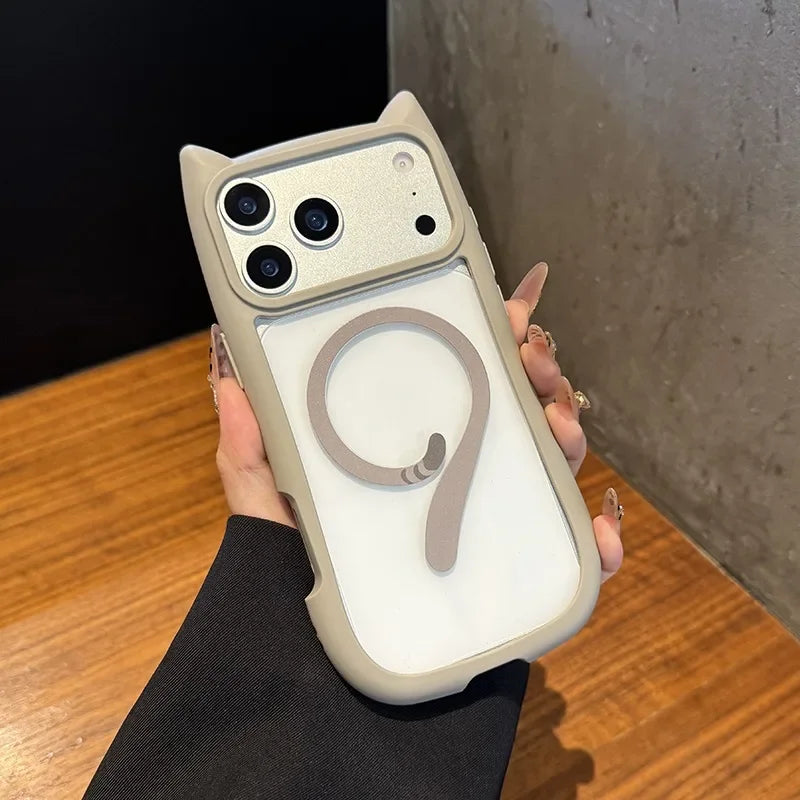 Katzenohr Clear Case für iPhone 17 16 15 Pro Max 14 Plus Air 12 13 11 8