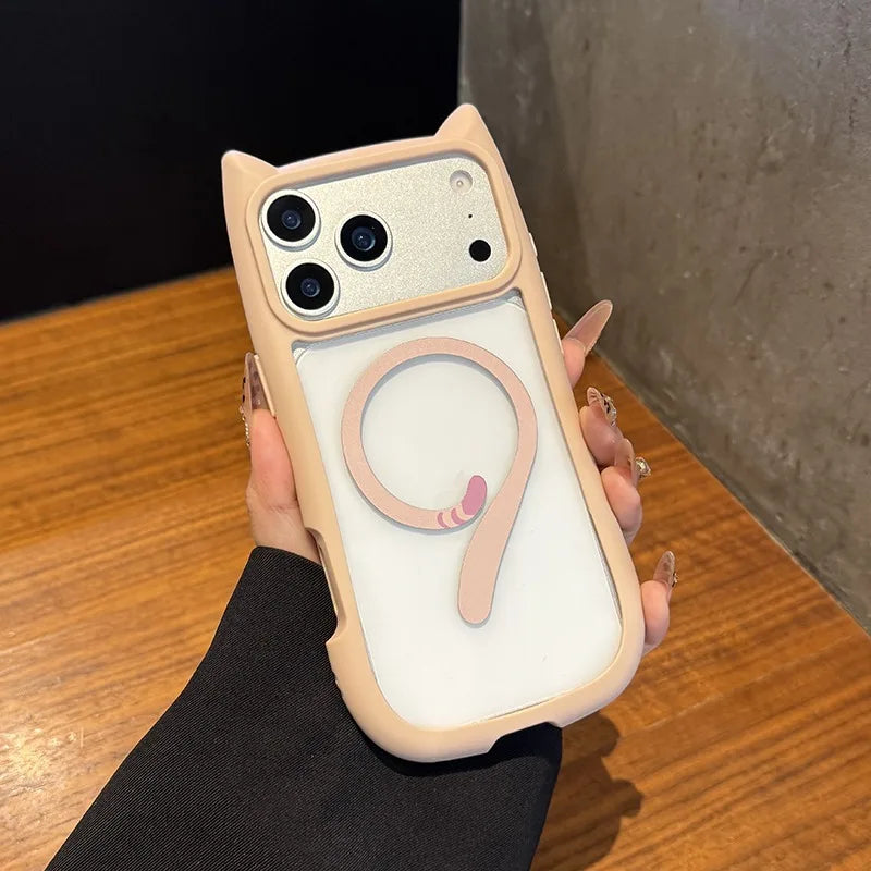 Katzenohr Clear Case für iPhone 17 16 15 Pro Max 14 Plus Air 12 13 11 9